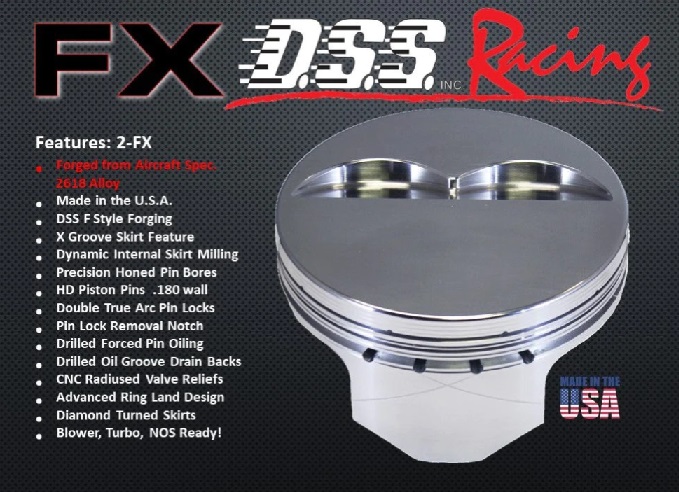 D.S.S. 4.065 Bore Racing Pistons-Rings Kit Viper, Ram SRT-10 8.3 - Click Image to Close